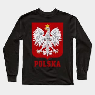 POLSKA Eagle / Retro Polish Pride Long Sleeve T-Shirt